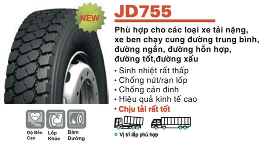Lốp siêu tải, chống cắt/nổ Jinyu con voiJD755